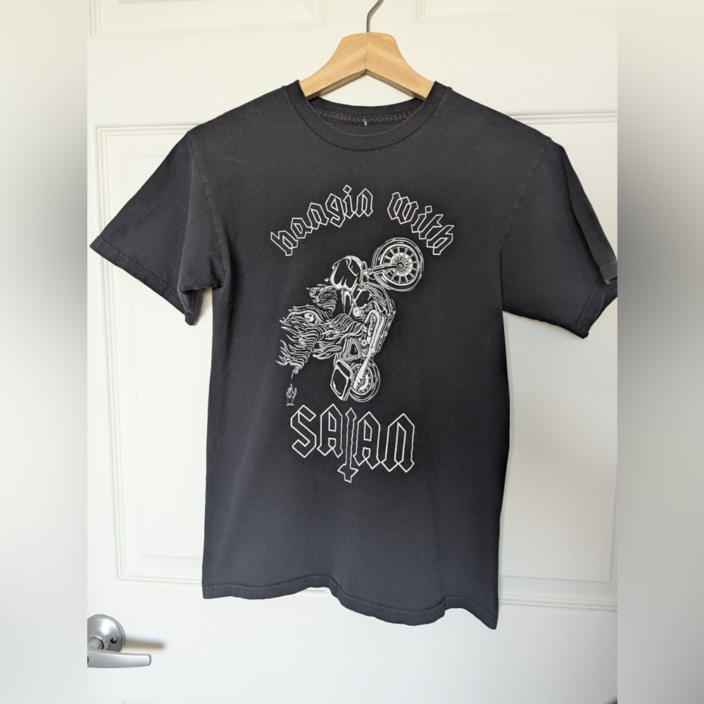 Coffin Culture Hangin with Satan Graphic T-Shirt Size Small